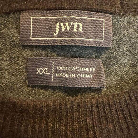 JWN Men’s XXL 100% Cashmere Sweater Brown Crewneck Pullover Soft Luxury Knit - Picture 3 of 6
